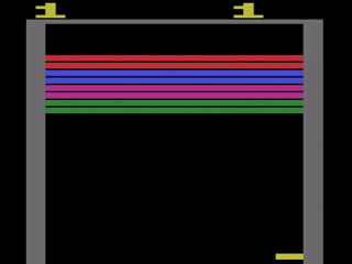 Super Breakout title screen for Atari 2600